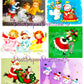 Vintage Christmas Printable MCM Skating Skiing Sledding Snowshoeing Cuties Card Collage Images PDF Instant Digital Download Holiday Outdoors
