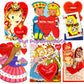 Vintage Valentines Queen Of Hearts Collage Sheets Printable Instant Digital Download Cute Kitsch Royal Ladies Themed Clip Art 24 Images