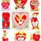 Vintage Valentines Day ALL Angels and Devils Themed Printable Card Image Collage Sheets PDF Instant Digital Download 45 Cute Hearts Clipart