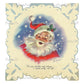 Vintage Printable MCM Snowflake Santa Claus Christmas Card Images The Night Before Christmas Story PDF Instant Digital Download