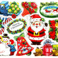 Vintage MCM Christmas Gift Seals Stickers Collages 6 Sets PDF Instant Digital Download Mid Century Kitsch Merry Xmas Holiday Tags