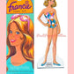 Vintage Paper Dolls Malibu Francie 1976 Printable PDF Instant Digital Download Childhood Toy Fashion Doll & Clothing Clip Art