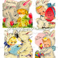 Vintage Easter Card Bunny Suit Babies Images 8 Cute Kitsch Printable Collage and Single Cards PDF Instant Digital Download MCM Clip Art