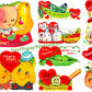 Vintage Food-In-Love Valentine Cards Images Anthropomorphic Fruit Veggies Couples Collage Sheets Printable PDF Instant Digital Download