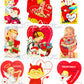Vintage Valentines Day ALL Angels and Devils Themed Printable Card Image Collage Sheets PDF Instant Digital Download 45 Cute Hearts Clipart