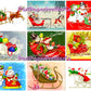 Vintage Christmas Sleighs Collage Sheets Retro MCM 62 Card Images PDF Instant Digital Download Merry Kitschmas Xmas Clipart