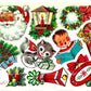 Vintage MCM Christmas Gift Seals Stickers Collages 6 Sets PDF Instant Digital Download Mid Century Kitsch Merry Xmas Holiday Tags
