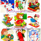 Vintage Christmas Printable MCM Skating Skiing Sledding Snowshoeing Cuties Card Collage Images PDF Instant Digital Download Holiday Outdoors
