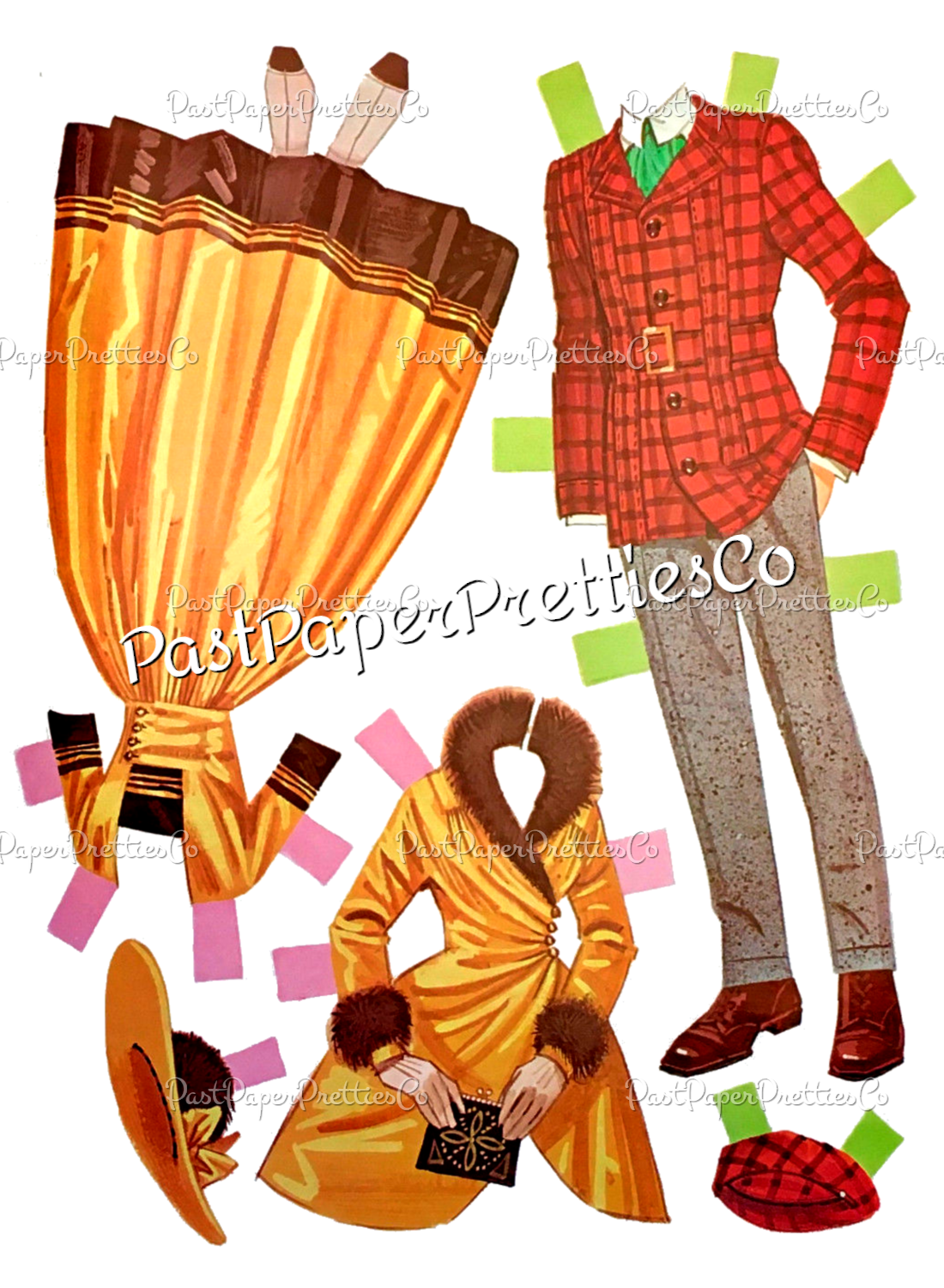 Vintage Paper Dolls Chitty Chitty Bang Bang 1968 PDF Printable Instant Digital Download Dick Van Dike Family Movie Clip Art