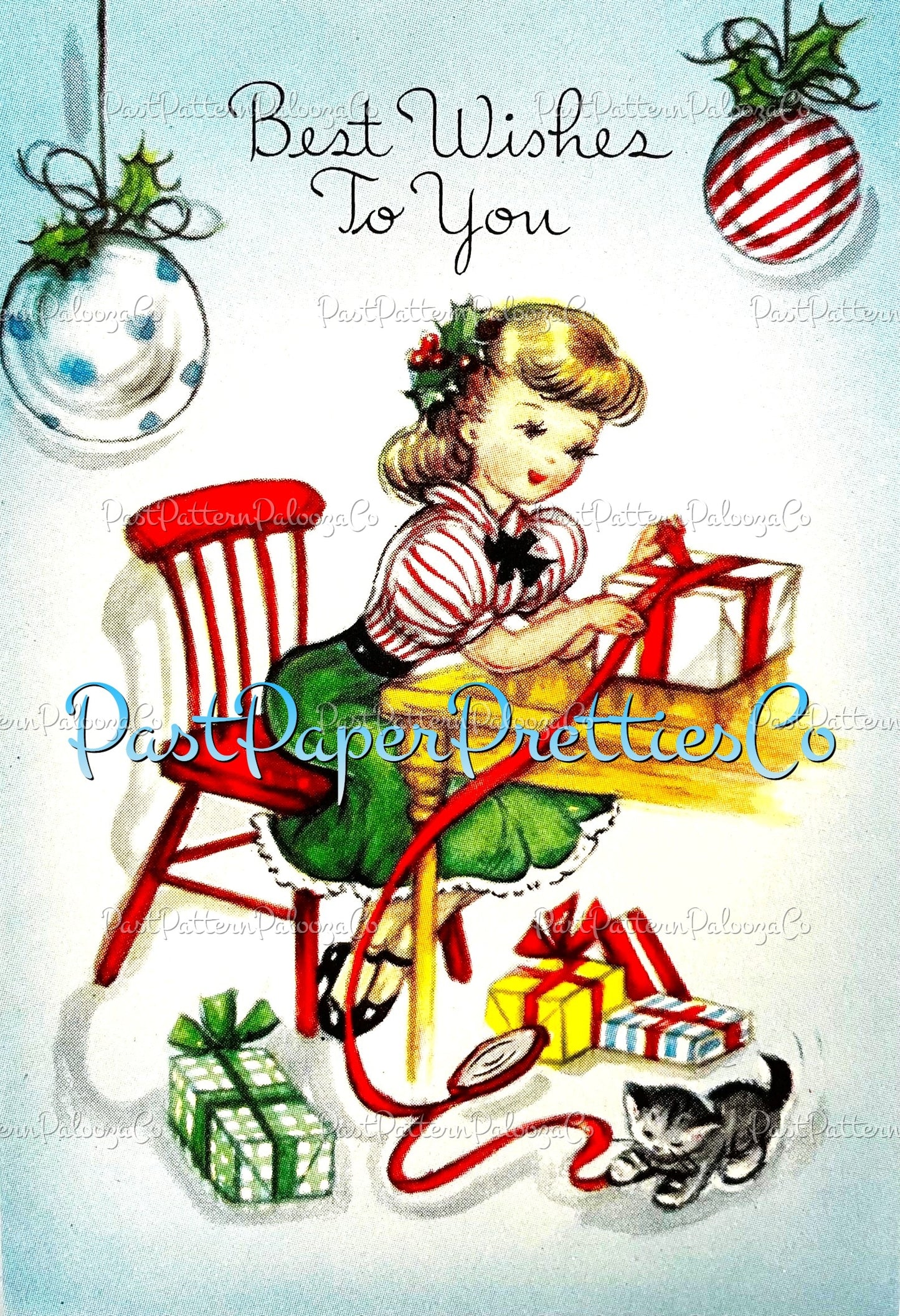 Vintage Printable Pretty MCM Happy Holiday Housewives Ladies Christmas Card Images PDF Instant Digital Download 6 Homemaker Girl Images