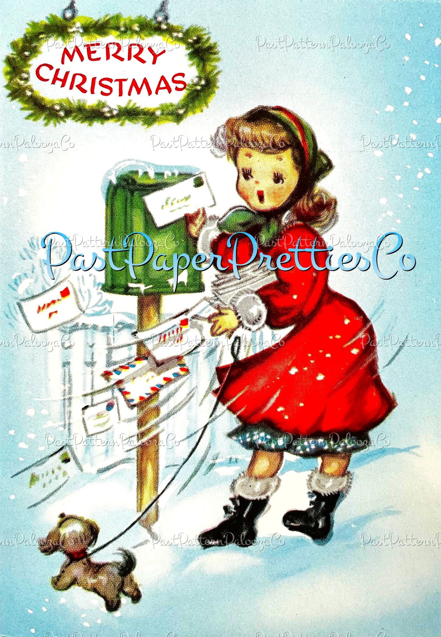 Vintage Printable Pretty MCM Happy Holiday Housewives Ladies Christmas Card Images PDF Instant Digital Download 6 Homemaker Girl Images