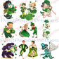 Vintage St. Patricks Day Card Girls Boys Puppy Dog Collage Sheets Printable PDF Instant Digital Download Clipart 18 Images