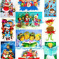 Vintage Christmas Printables Cute Carolers Collage Sheets MCM Singing Santas Snowmen Kids Angels 54 Card Images PDF Instant Digital Download