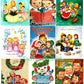 Vintage Christmas Printables Cute Carolers Collage Sheets MCM Singing Santas Snowmen Kids Angels 54 Card Images PDF Instant Digital Download