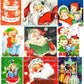 Vintage Christmas Printables Cute Carolers Collage Sheets MCM Singing Santas Snowmen Kids Angels 54 Card Images PDF Instant Digital Download