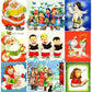 Vintage Christmas Printables Cute Carolers Collage Sheets MCM Singing Santas Snowmen Kids Angels 54 Card Images PDF Instant Digital Download