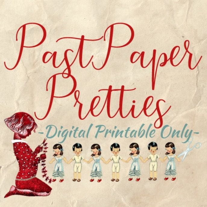 Vintage Paper Dolls The Five Little Peppers 1941 PDF Printable Instant Digital Download Cute Old Fashioned Family Dolls Clip Art