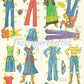 Vintage Paper Dolls Denim Dolls Dawn & Debbie Retro 1977 Printable PDF Instant Digital Download Musical Blue Jeans Fashion Dolls Clip Art