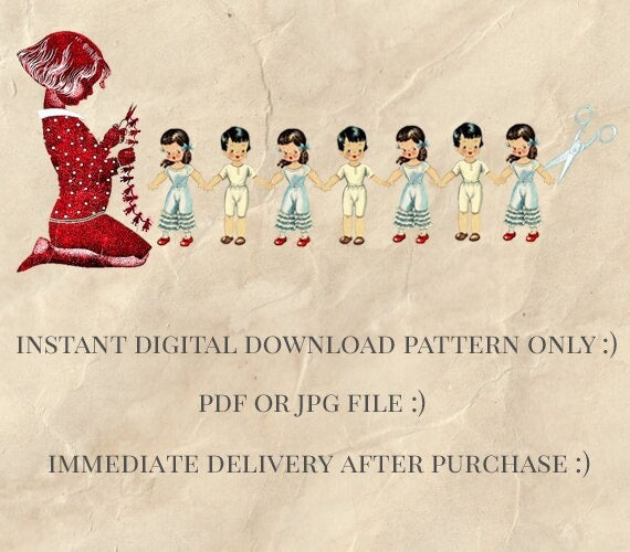 Vintage Paper Dolls Foreign Dolls c. 1957 Printable PDF Instant Digital Download 8 Kitsch Cute International Boys & Girls Clip Art