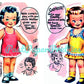 Vintage Paper Dolls Tiny Tonette Perm Punch-Out Dolls c. 1952 Printable PDF Instant Digital Download Cute Little Girls Toni Perm Box