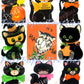 27 Vintage Cute Halloween Cats Collage Sheets & Full Card Images Printable PDF Instant Digital Download All Black Kitty Cat Clip Art