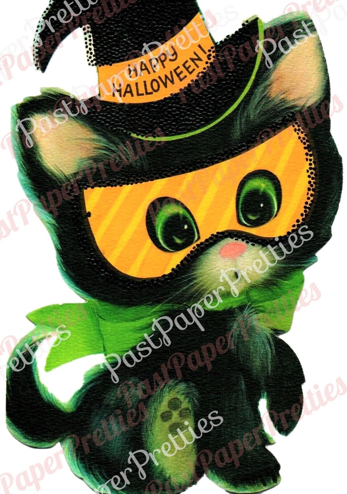 27 Vintage Cute Halloween Cats Collage Sheets & Full Card Images Printable PDF Instant Digital Download All Black Kitty Cat Clip Art