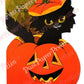 27 Vintage Cute Halloween Cats Collage Sheets & Full Card Images Printable PDF Instant Digital Download All Black Kitty Cat Clip Art