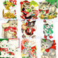 Vintage Printable Kitty Cat Christmas Collage Sheets & Full Cards ALL Cute Holiday Cats Images PDF Instant Digital Download Kitten Clipart