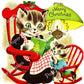 Vintage Printable Kitty Cat Christmas Collage Sheets & Full Cards ALL Cute Holiday Cats Images PDF Instant Digital Download Kitten Clipart