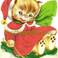 Vintage Printable Girl Kittens Kitty Cat Christmas Collage Sheets & Full Card Images PDF Instant Digital Download ALL Girly Cats Clipart