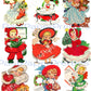 45 Vintage Printable Little Christmas Girls Collage Sheets & Cards Cute Holiday Images PDF Instant Digital Download ALL GIRLS Clip Art