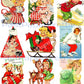 45 Vintage Printable Little Christmas Girls Collage Sheets & Cards Cute Holiday Images PDF Instant Digital Download ALL GIRLS Clip Art