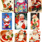 50 Vintage Printable Christmas Cards So Many Santas Collage Collection ALL Mid Century Santa Claus Images PDF Instant Digital Download