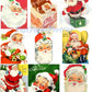 50 Vintage Printable Christmas Cards So Many Santas Collage Collection ALL Mid Century Santa Claus Images PDF Instant Digital Download