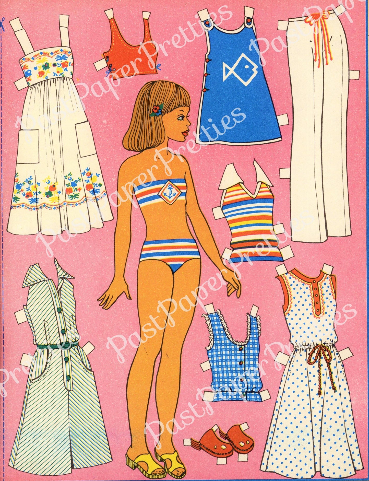 Vintage Printable Paper Dolls Retro Eighties Fashion Girls Collage Sheets 1980s Fashions Cut Out Dolls PDF Instant Digital Download 20 Pages