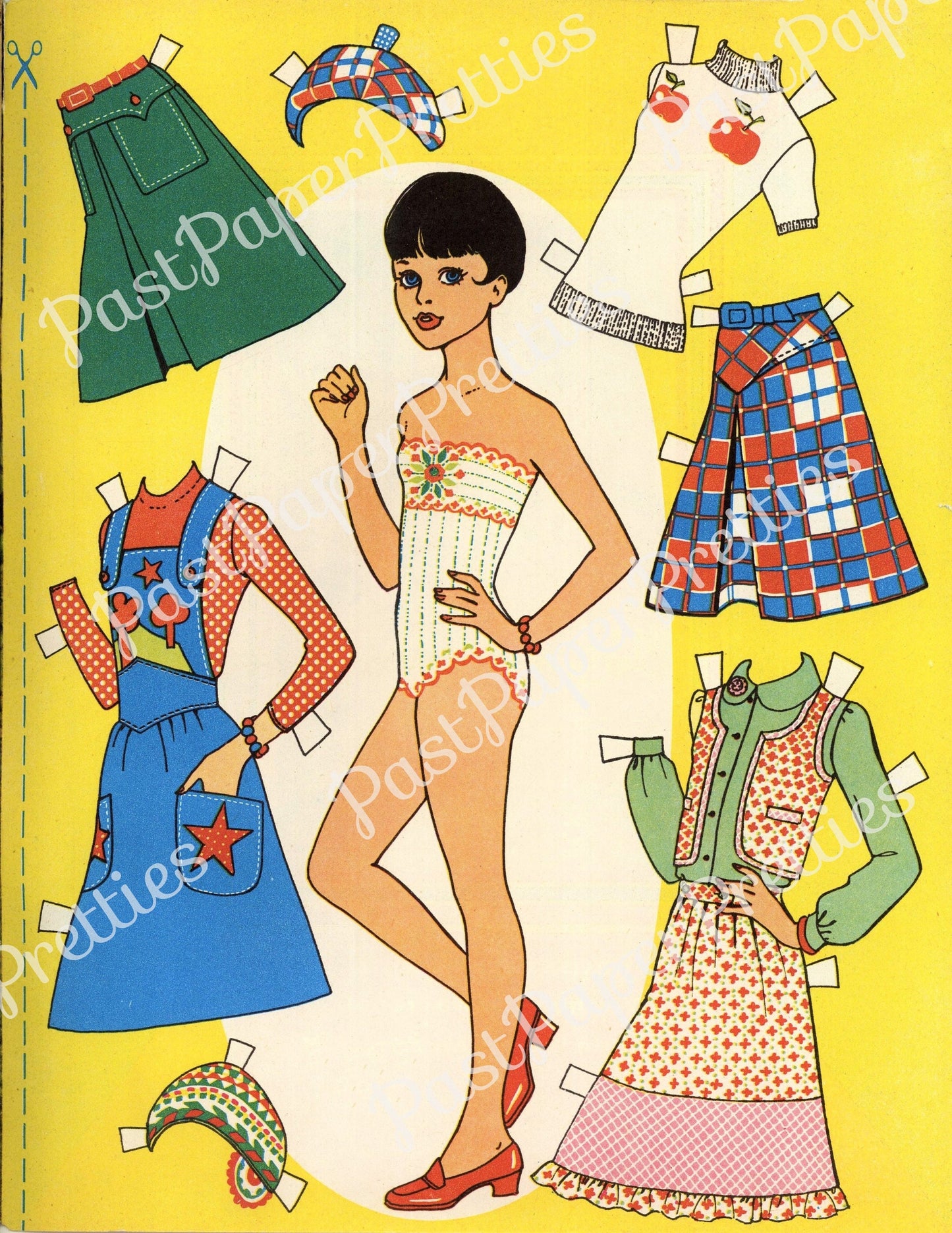 Vintage Printable Paper Dolls Retro Eighties Fashion Girls Collage Sheets 1980s Fashions Cut Out Dolls PDF Instant Digital Download 20 Pages