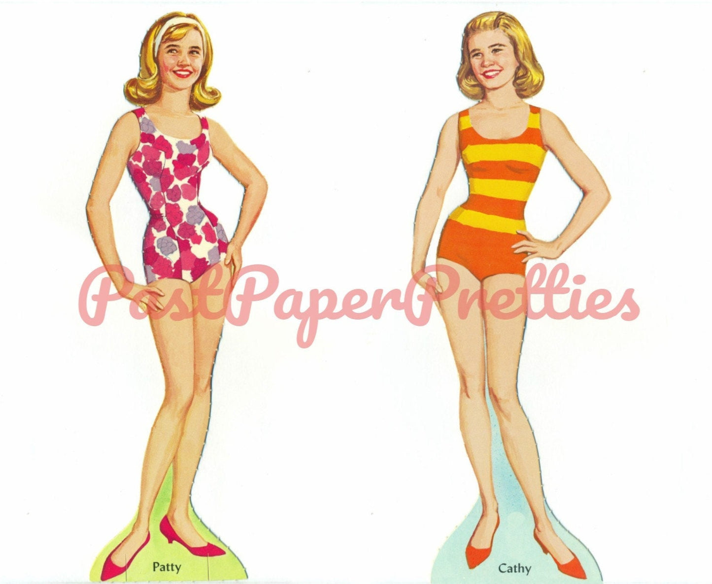 Vintage Movie Star Paper Dolls Patty Duke c. 1964 Printable Instant Digital Download Teenager Hollywood Starlet JPEG PDF