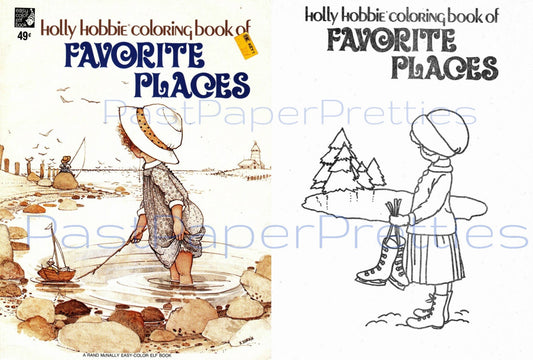 Vintage Printable Holly Hobbie Coloring Book of Favorite Places 1976 PDF Instant Digital Download 65 Pages