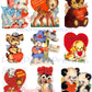 90 Vintage Animal Valentine Cards Adorable Cute Critters Images Printable Collages PDF Instant Digital Download Anthropomorphic Clip Art