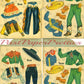 Vintage Paper Dolls Cowboys and Cowgirls c. 1951 Printable PDF Instant Digital Download Cute Western Boy Girl Dolls and Outfits Clip Art