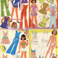 Vintage Printable Paper Dolls Retro Seventies Summer Girls Collage Sheets 1970s Fashions Cut Out Dolls PDF Instant Digital Download 17 Pages