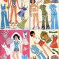 Vintage Printable Paper Dolls Retro Seventies Summer Girls Collage Sheets 1970s Fashions Cut Out Dolls PDF Instant Digital Download 17 Pages