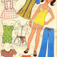 Vintage Printable Paper Dolls Retro Seventies Summer Girls Collage Sheets 1970s Fashions Cut Out Dolls PDF Instant Digital Download 17 Pages