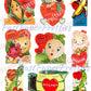 72 Vintage Kitsch Anthropomorphic Valentine Cards Images Fruit Veggies Items Objects Collage Sheets Printable PDF Instant Digital Download