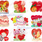72 Vintage Kitsch Anthropomorphic Valentine Cards Images Fruit Veggies Items Objects Collage Sheets Printable PDF Instant Digital Download