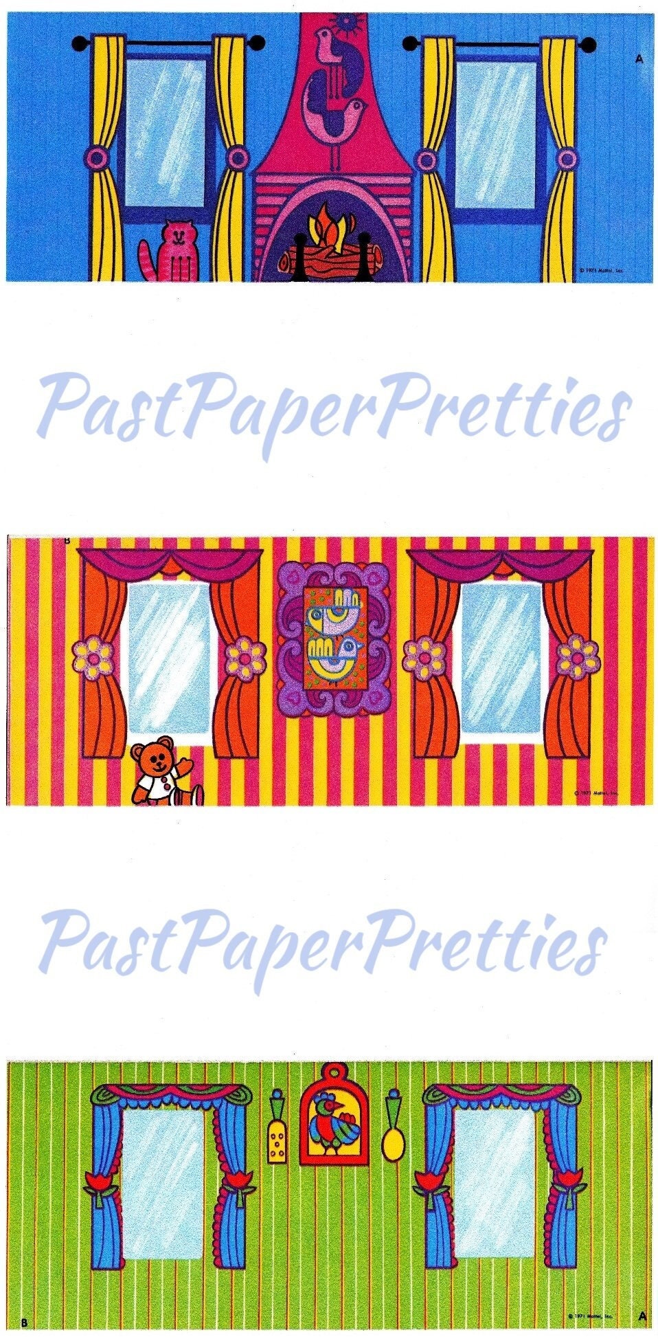 Vintage Paper Dolls Liddle Kiddles Playhouse Kiddles Furniture Playset Book 1971 Printable PDF Instant Digital Download Childhood Toy Dolls