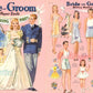 Vintage Paper Dolls Bride and Groom Military Wedding Party c. 1941 WWII Printable PDF Instant Digital Download 16 Dolls Wartime Clip Art