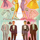 Vintage Paper Dolls Double Wedding c. 1964 Printable Instant Digital Download 16 Bridal Party Dolls & Clothes Clip Art JPEG PDF