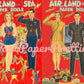 Vintage Paper Dolls Air Land and Sea WWII Air Force Army Navy Military Dolls 1943 Printable PDF Instant Digital Download Wartime Clip Art