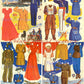Vintage Paper Dolls Air Land and Sea WWII Air Force Army Navy Military Dolls 1943 Printable PDF Instant Digital Download Wartime Clip Art